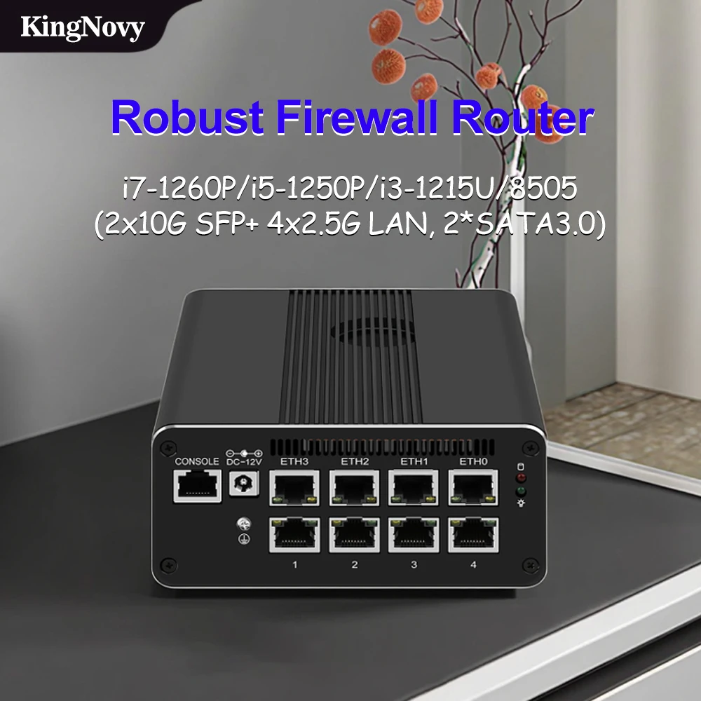 Прибор для мини-пК X8 Intel i7-1260P/i5-1250P/i3-1215U/8505, 2x10G SFP+, Prox/pfSense/OPNsense, прочный маршрутизатор-сервер
