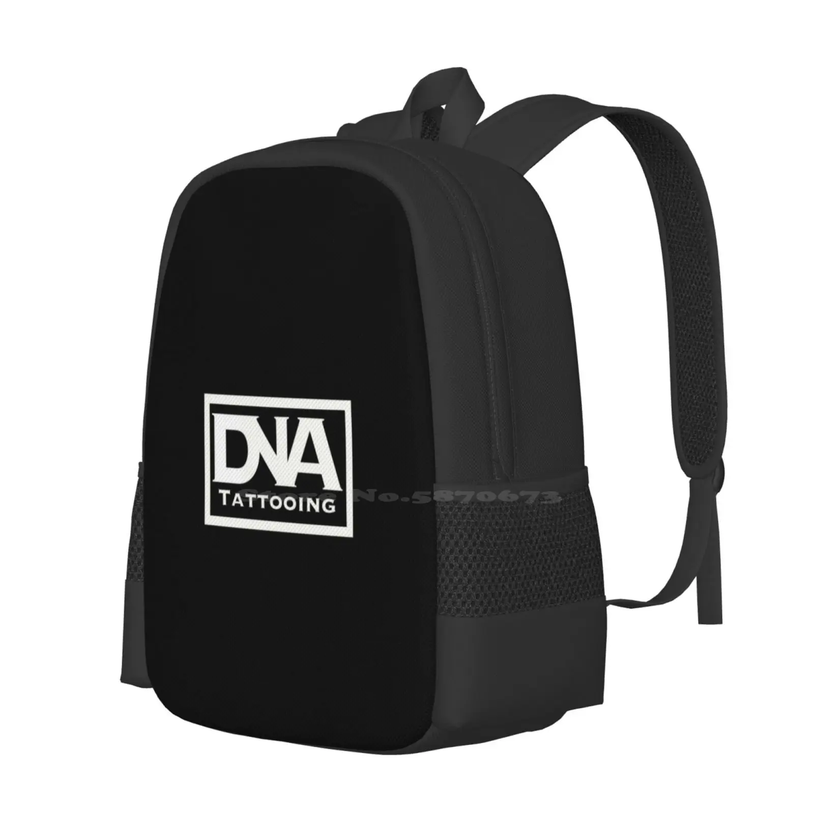 Mochila blanca con logotipo de Dna para hombres, mujeres, niñas, adolescentes