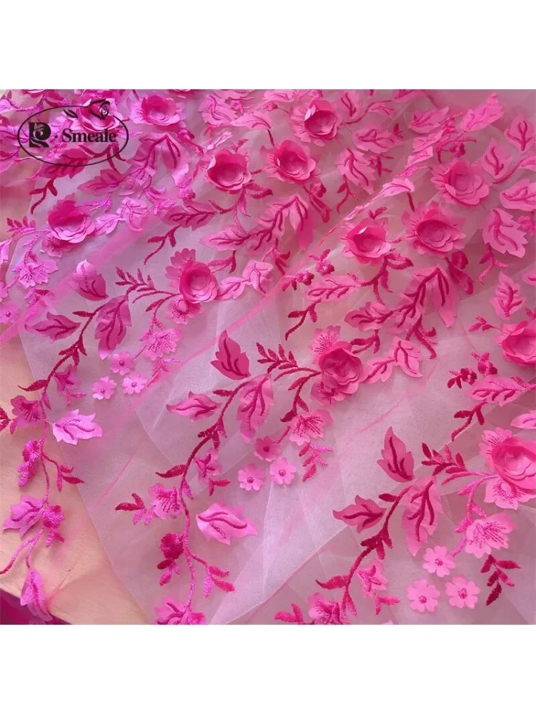 19-kleuren hoogwaardige 3D-bloemkantstof. TrouwjurkDIYKinderkleding Naaien Stof Achtergrond Decoratie Accessoires - afbeelding 2