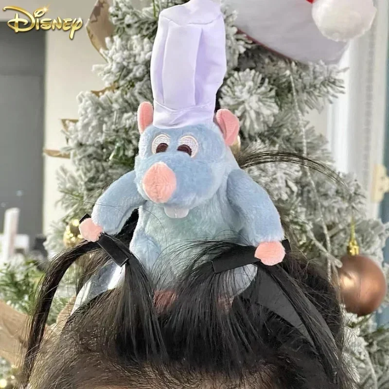 Disney Ratatouille Hairband New Cartoon Plush Doll Headband French Wide-brimmed Hairpin Photo Headdress Creativity Gift Girl Toy