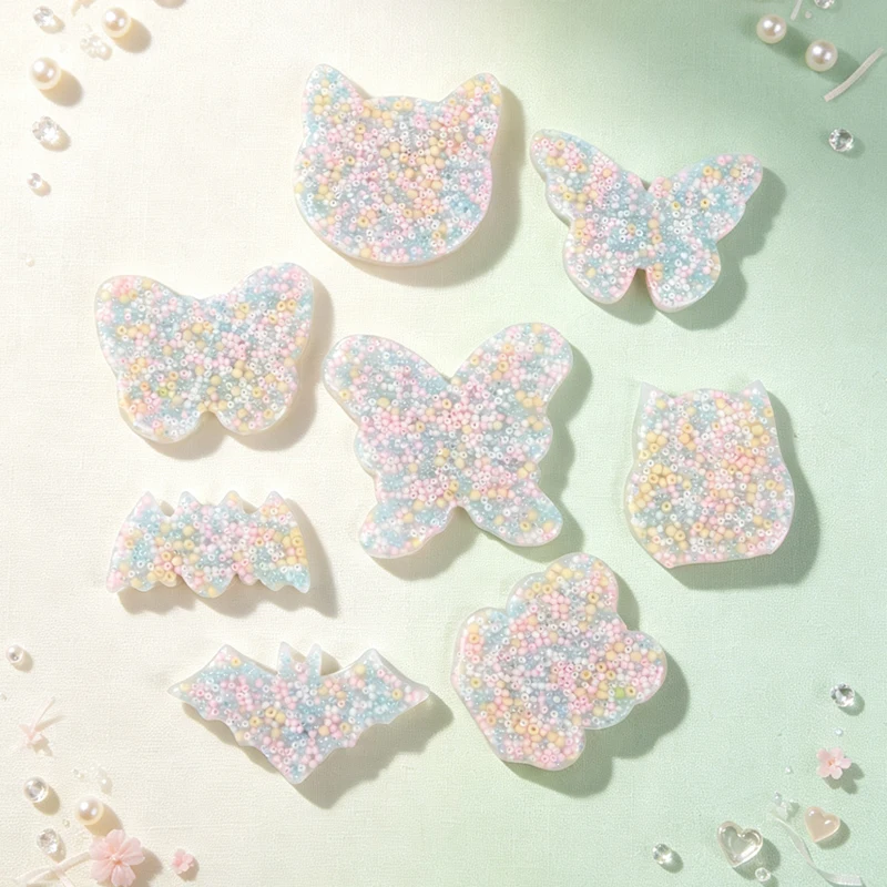 Animal Butterfly Cat Skin Picking Fidget Toys Skin Picking Pocket Pads for Dermatillomania ADHD OCD Style F White