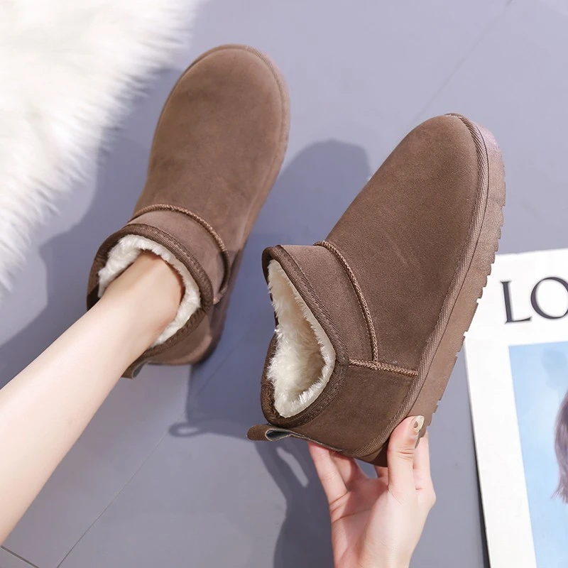 Winter New Women Casual Comfortable Designer Platform Boots Woman Slip on Outdoor Minimalist Warm Ankle Boots Shoes for Women