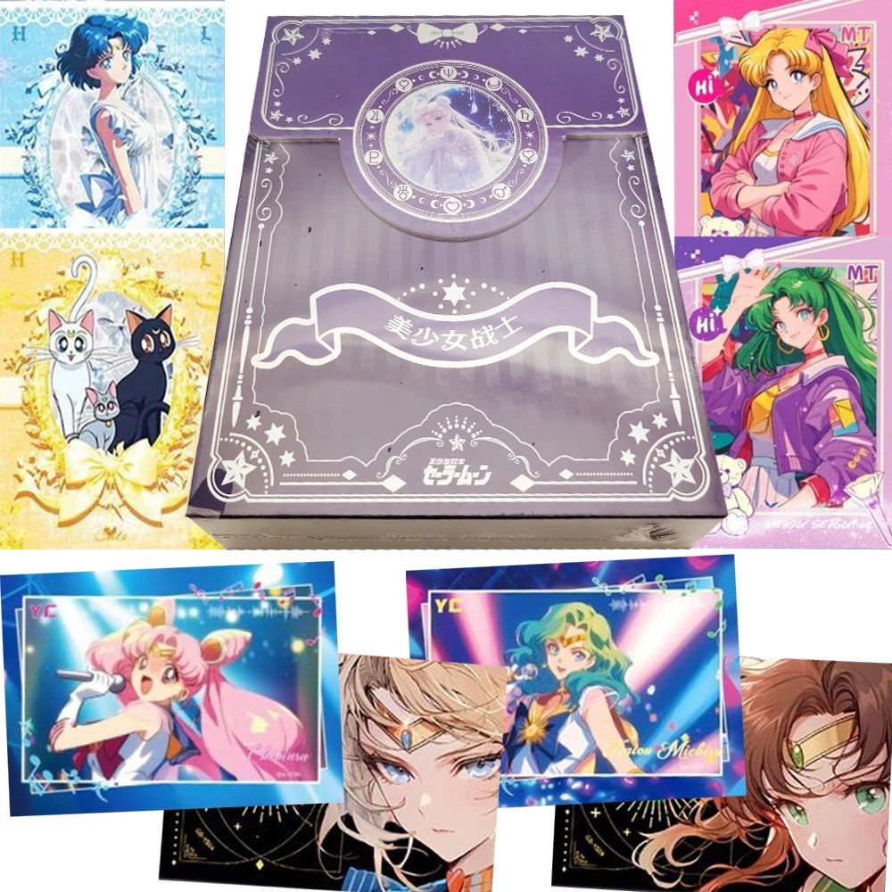Anime Sailor Moon Magical Girl Collection Cards Character Unique Creative Vitality Charm Shining Stars Cards Peripheral Toy Gift