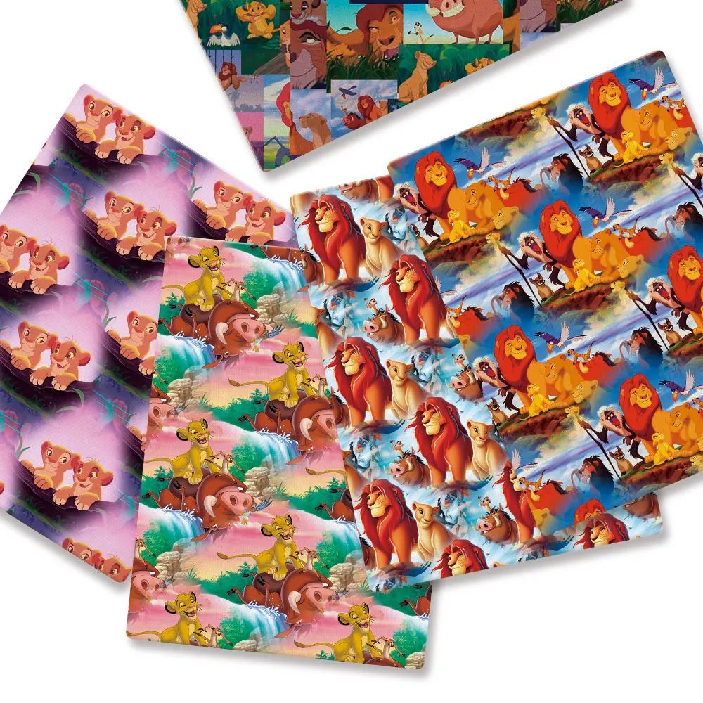 disney Lion king 140CM Cartoon cotton fabric Patchwork Tissue Kid Home Textile Sewing Doll Dress Curtain Polyester cotton Fabric