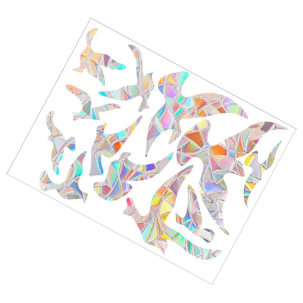 

Prism Window Cling Sun Catcher Decor 1 Sheet Static Cling Anti-Collision PVC Material Reflective Warning Sign PVC Window Clings