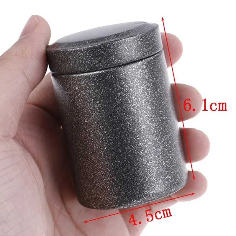 3 colors Portable Stash Jar Seal Spice Organizer Storage Mini Tea Can Smell Proof Container Metal Herb Stash 4.5cm*6.1cm