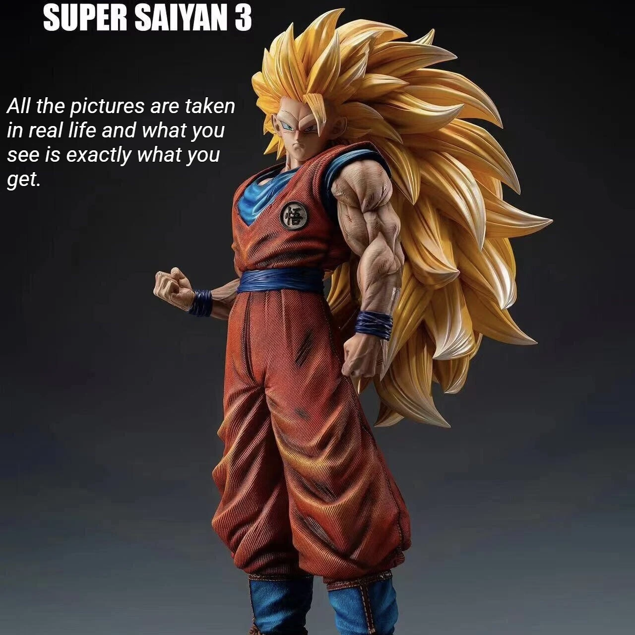 

Super Saiyan 3 Goku Dragon Ball Anime One Fourth Scale 56cm Oversized Gk Statue Collectible Model Decoration For Adult