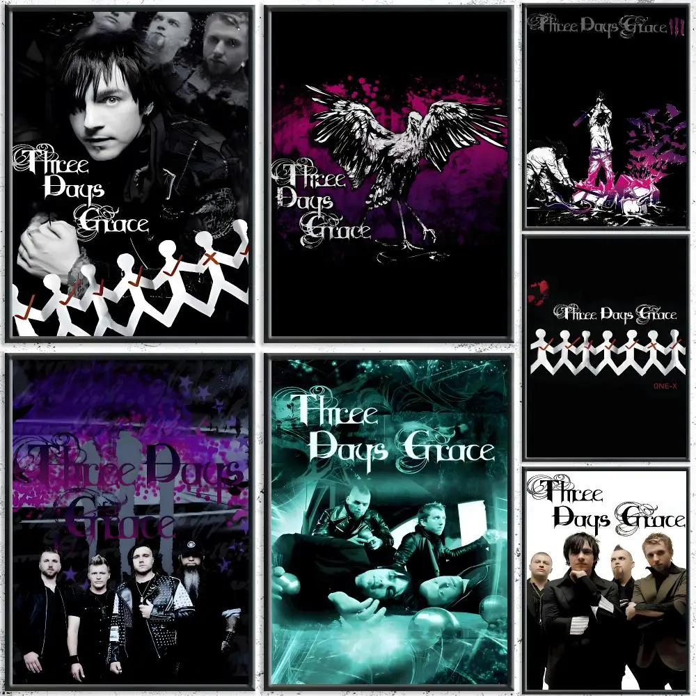 Rock Band T-Three Days GraceS Poster HD Self-Adhesive No Residue After Removal Ideal for All Kinds of Wall Decor
