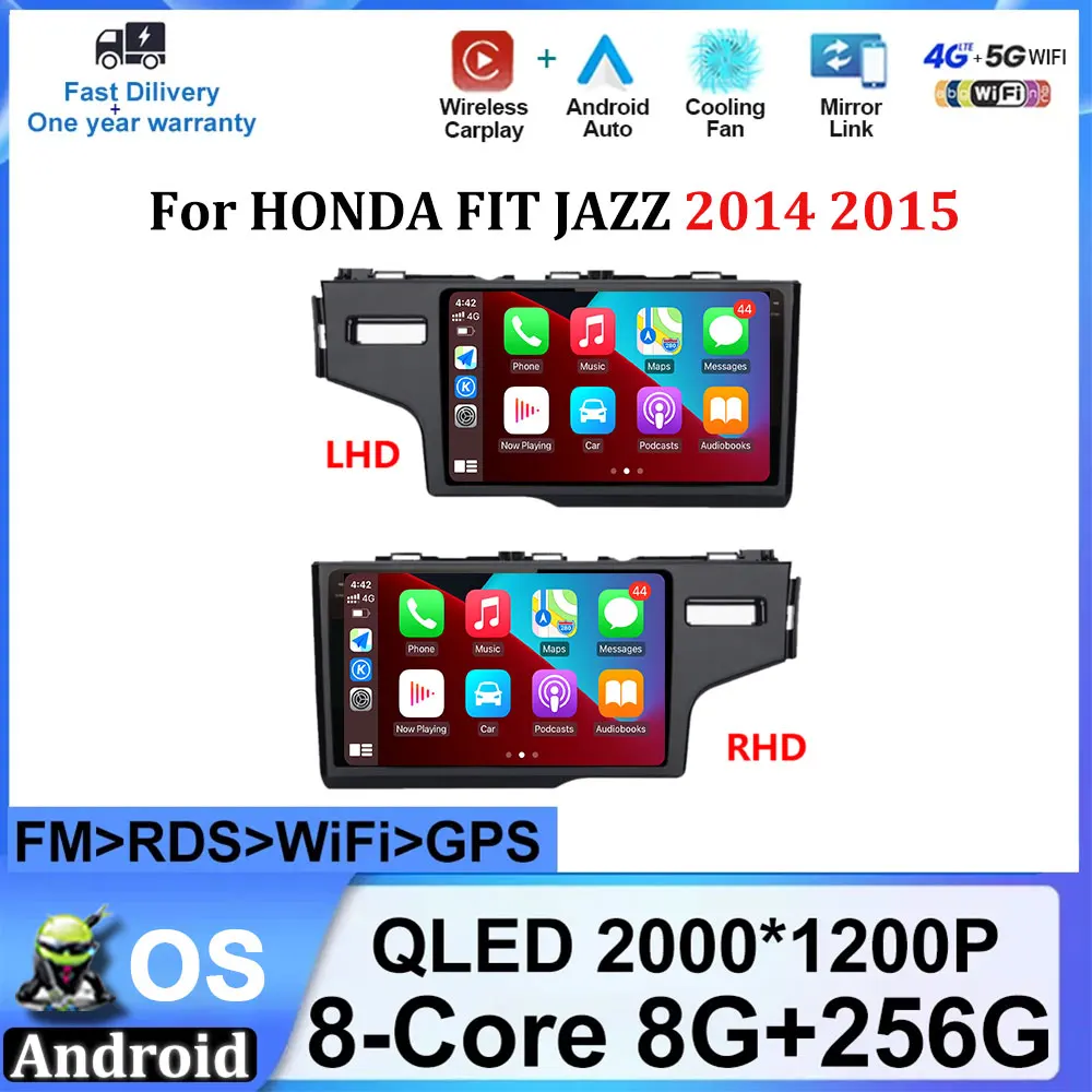 

9 inch Android OS for Honda FIT JAZZ 2014 2015 Car Radio Multimedia Player GPS Navigation 4G Carplay DSP Stereo Auto Accessories