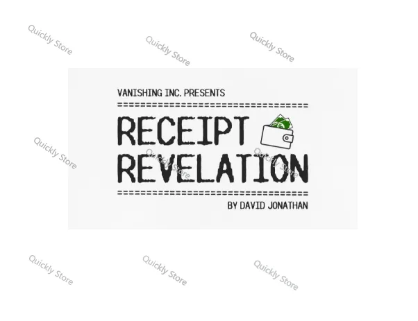 Receipt Revelation by David Jonathan Magic tricks (Instant Download) Quickly send