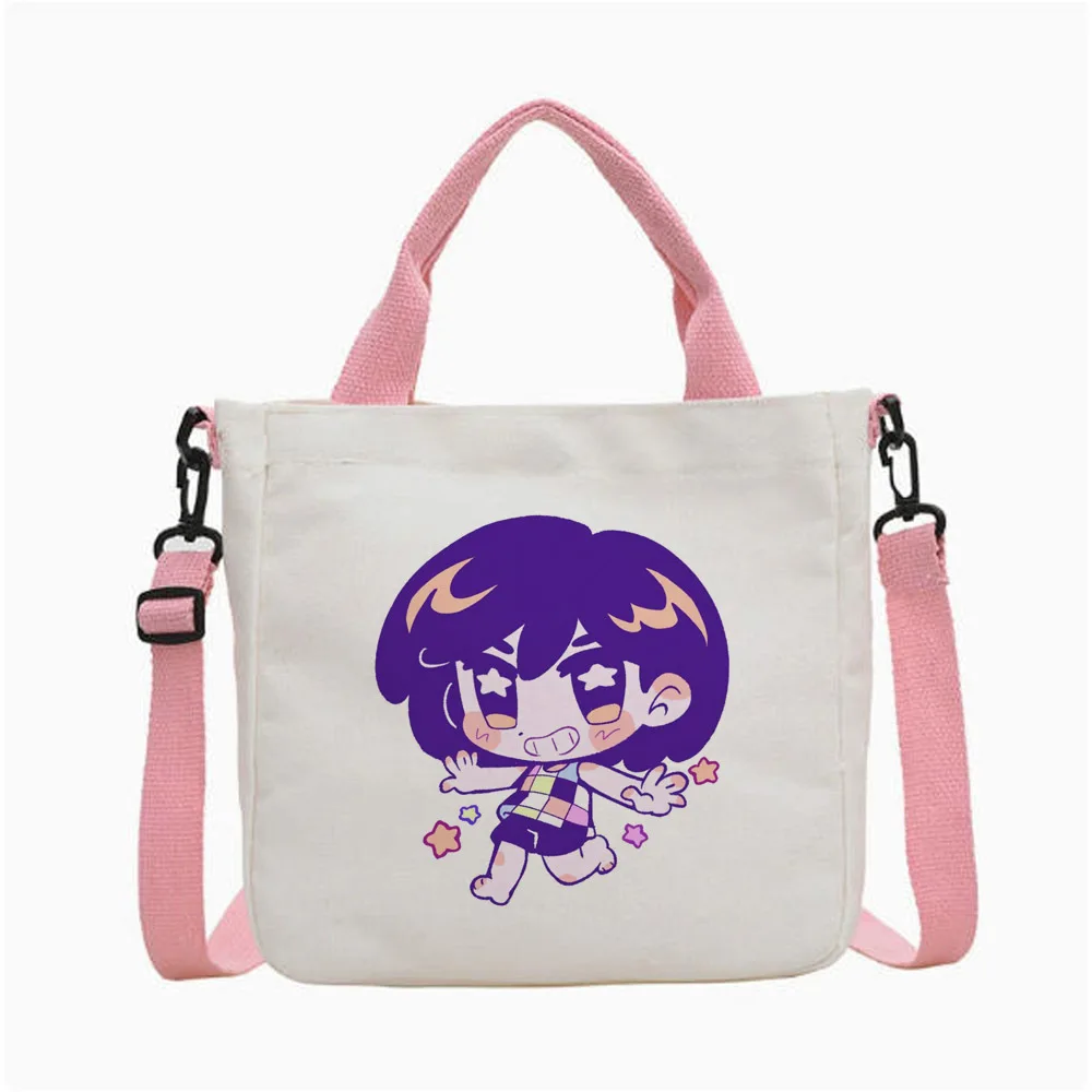 Omori tote bag canvas  shoulder  grocery reusable shopper woman