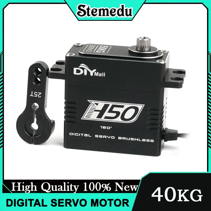

50kg Digital Servo 8.4V Brushless High Torque 180 degree IP67 Waterproof Steel Gear for RC Car Robot Industrial Metal Servo Moto