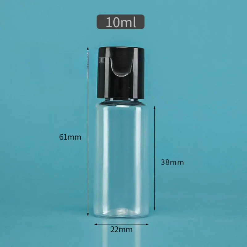 5ml 10ml 15ml 20ml 25ml 30ml Flip-top PET Lotion Bottle Plastic Sample Dispensing vials Cosmetic packing container