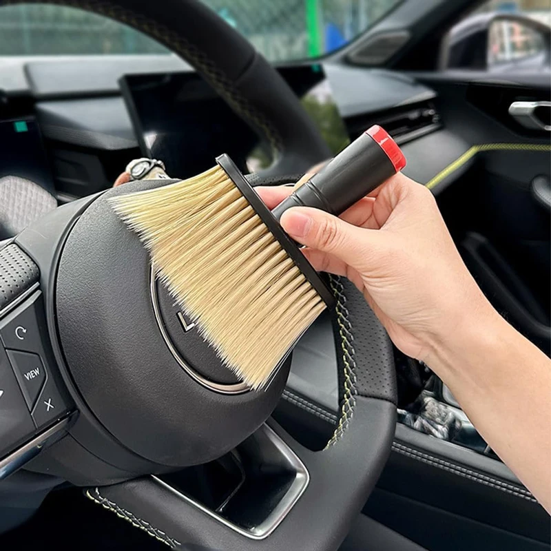 Car Wash Brush Dust Remover Car Air Conditioner Outlet Dust Removal Brush Soft Bristles Brushes for Car Cleaning Tools