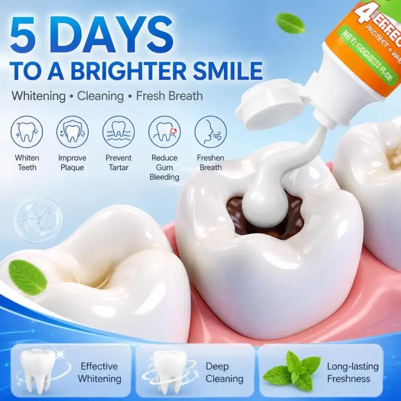 Enamel Repair & Cavity Protection Toothpaste - Deep Clean Teeth Whitening Gel - Long-Lasting Fresh Breath, Anti-Decay & Plaque Control Care
