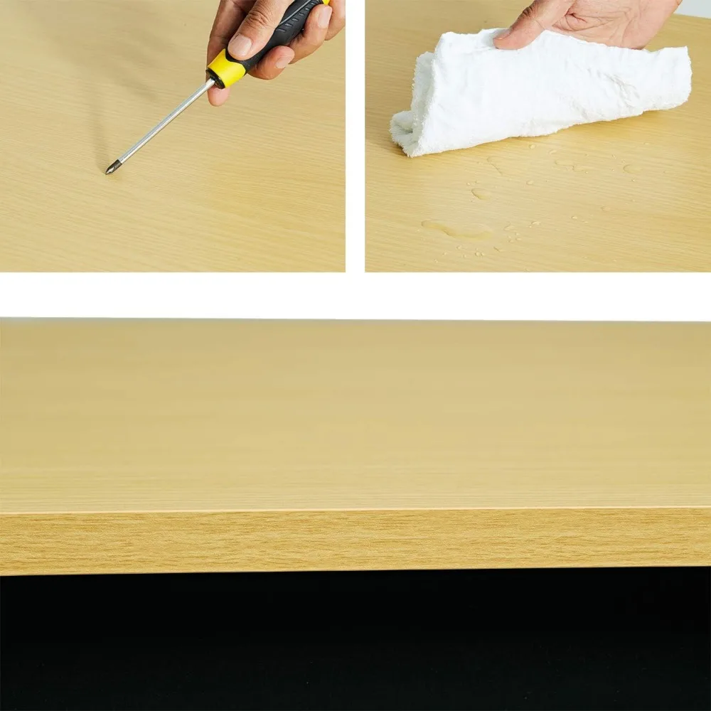 Modern Computer Desk 63 Inch Large Workstation Office Desk Computer Table Study Writing Desk for Office Home, Industrial Style.