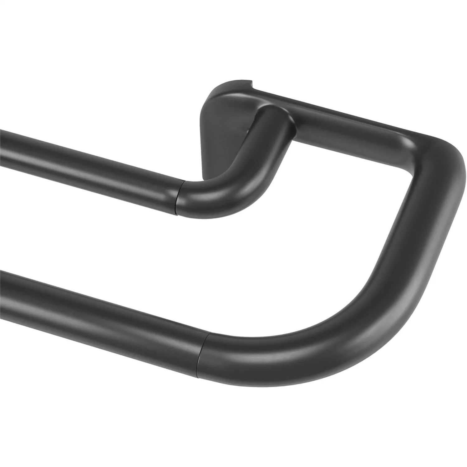 

Double Curtain Rod Set, Wrap Around Design for Blackout Panels, 30-84 Inches, Black