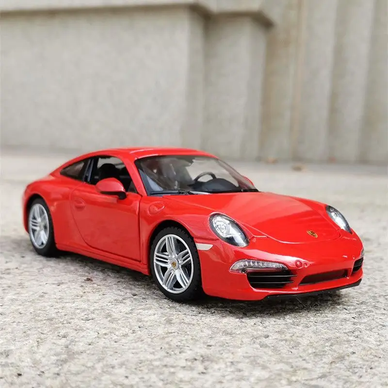 New 1/24 Porsches 911 Coupe Alloy Sports Car Model Diecast Metal Toy Vehicles High Simulation Collection Boy For Childrens Gifts