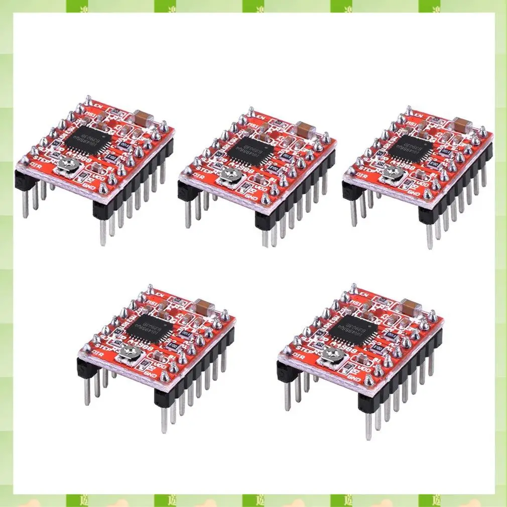 2025 5Pcs A4988 Stepstick Stepper Motor Driver Module With Heat Sink For 3D Printer Reprap Suitable,5Pcs A4988 Stepstick Stepper