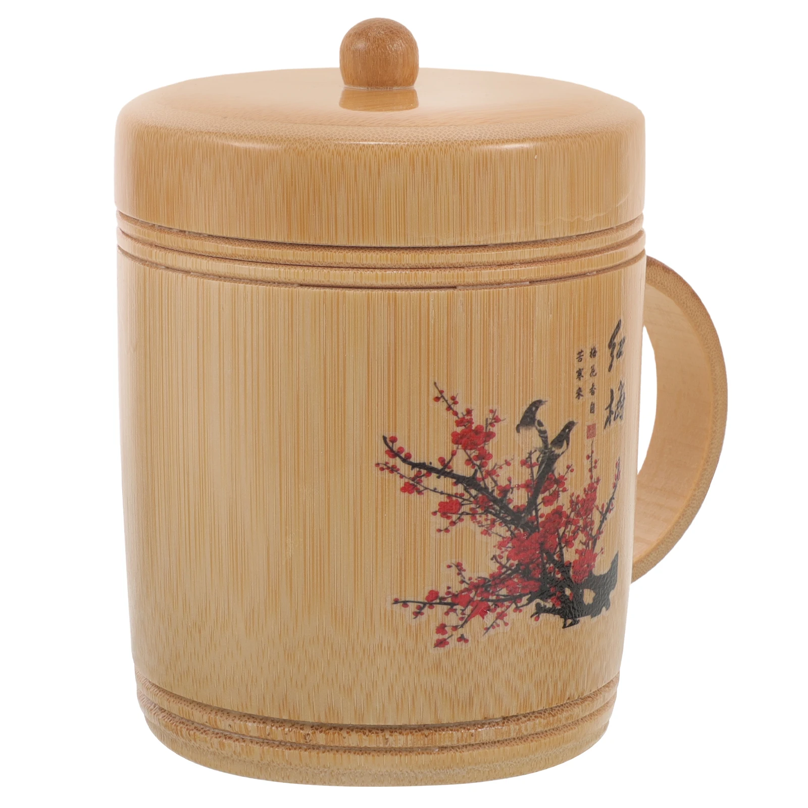 

Plum Bamboo Bamboo Water Mug Home Office Mug Coffee Tea Milk H Smooth Edge Hot Drink