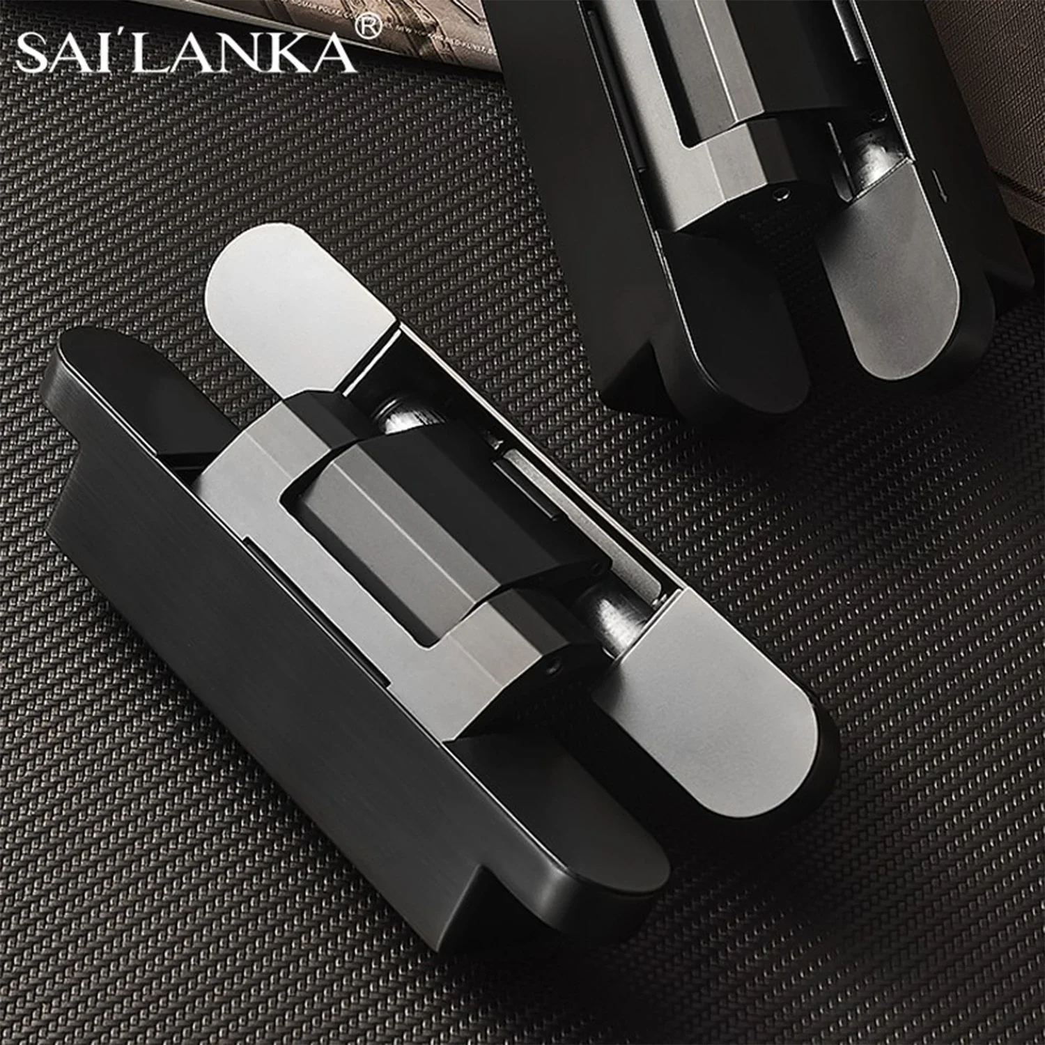 SAILANKA 2024 Invisible Hydraulic Hinge Concealed Hidden 180 Degree Swing Hinge Door Close Mortise Mount Concealed Cross Hinge