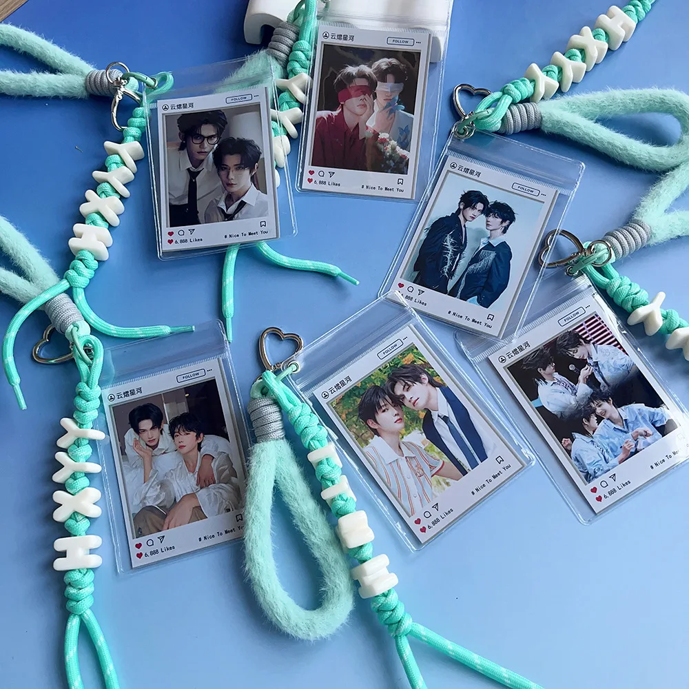 Yunyi Xinghe CP Photocard Keychain Yun Qi Hao Yiran Lanyard Clear Card Holder Backpack Bag Charm Celebrity Peripheral Fans Gift