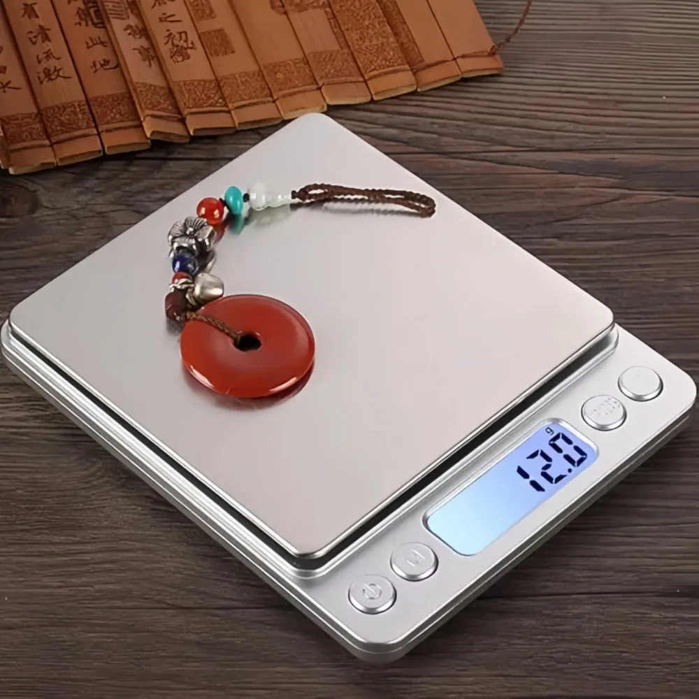 

LCD Display Electronic Scale Kitchen Scales Balance Mini Digital Scale 500g 0.01g with 2 Tray Digital Jewelry Weighing Scale