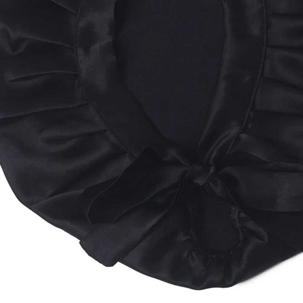 

Real Silk Sleeping Cap Women Solid Color Bonnet Durable Long Lasting Hair Oil Control Protect Hairstyle Neat Sleep Bath