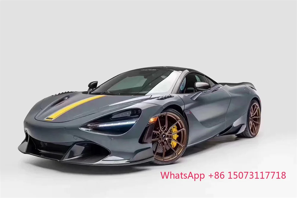 لـ 720s طقم الجسم V نمط تعديل ألياف الكربون مع المصد الأمامي المصد الخلفي التنانير الجانبية الخلفي سبويلر حالة جديدة #5