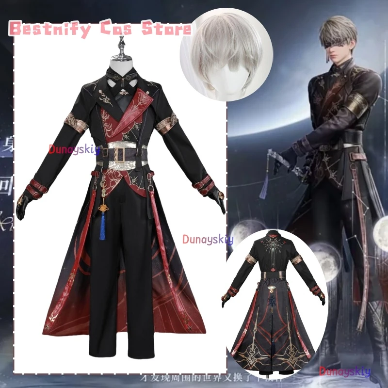 Xavier Game Love And Deepspace Xavier 코스프레 Костюм Парик для взрослых Карнавальная форма Черные костюмы для Хэллоуина Мужчины