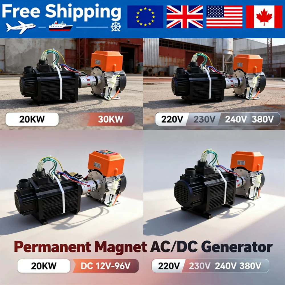 

240V 30KW 20KW Free Energy Generator 220V Permanent Magnet AC/DC Generator 380V Alternator For Wind Turbine Long Lifespan DIY
