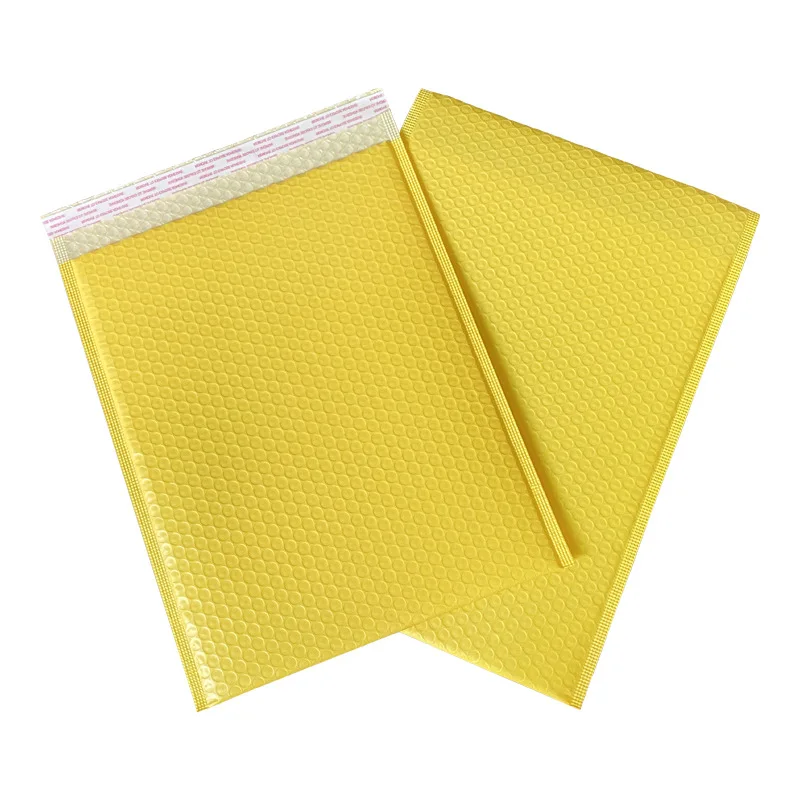 10Pcs Small Bubble Bags Yellow Plastic Bubble Envelope Self Sealing Shipping Bag Waterproof Packaging Bag for Jewelry/Clothing