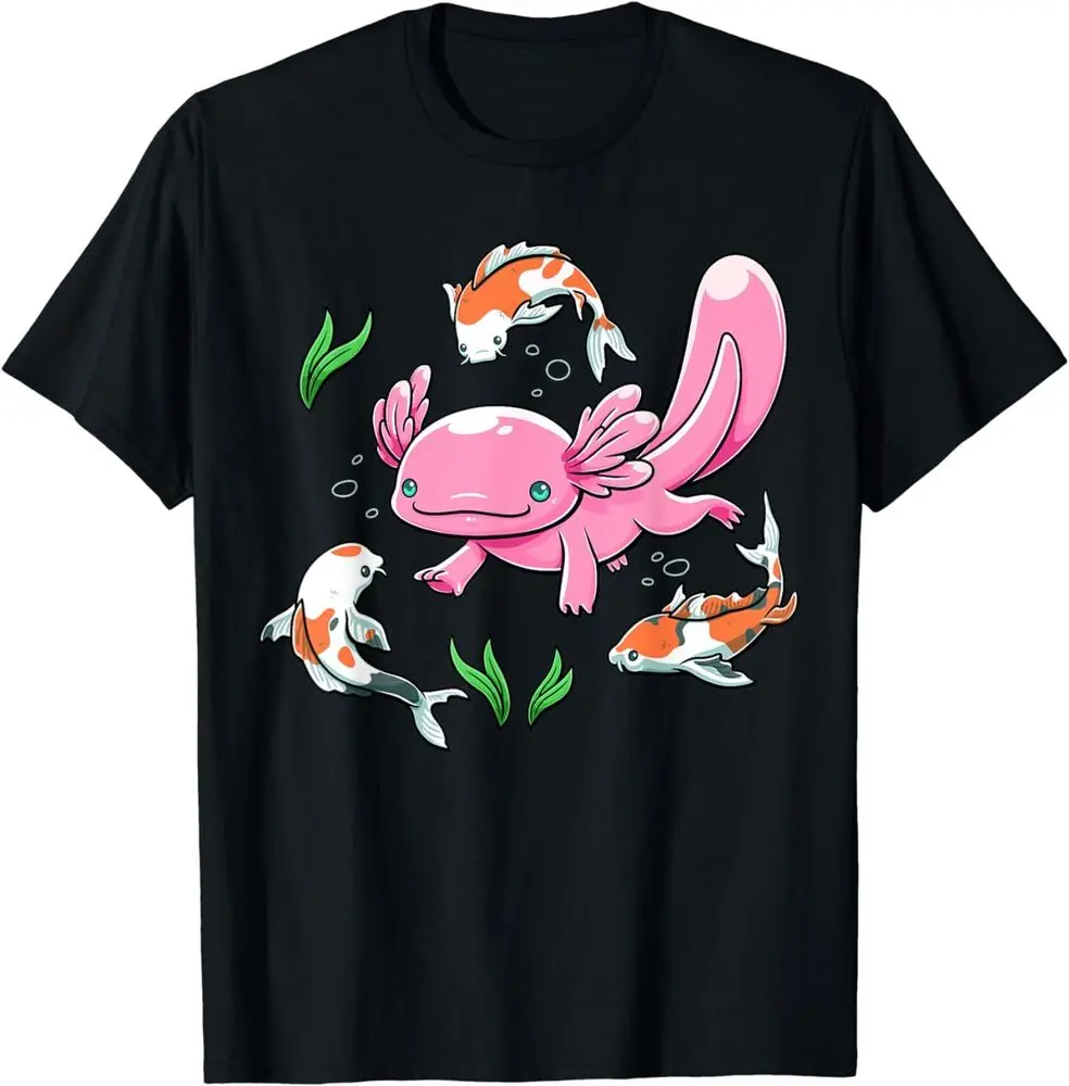 Axolotl T-Shirt Koi Fish  Carp Nishikigoi Good Luck T-ShirtAnime Pattern Clothing Y2K Summer