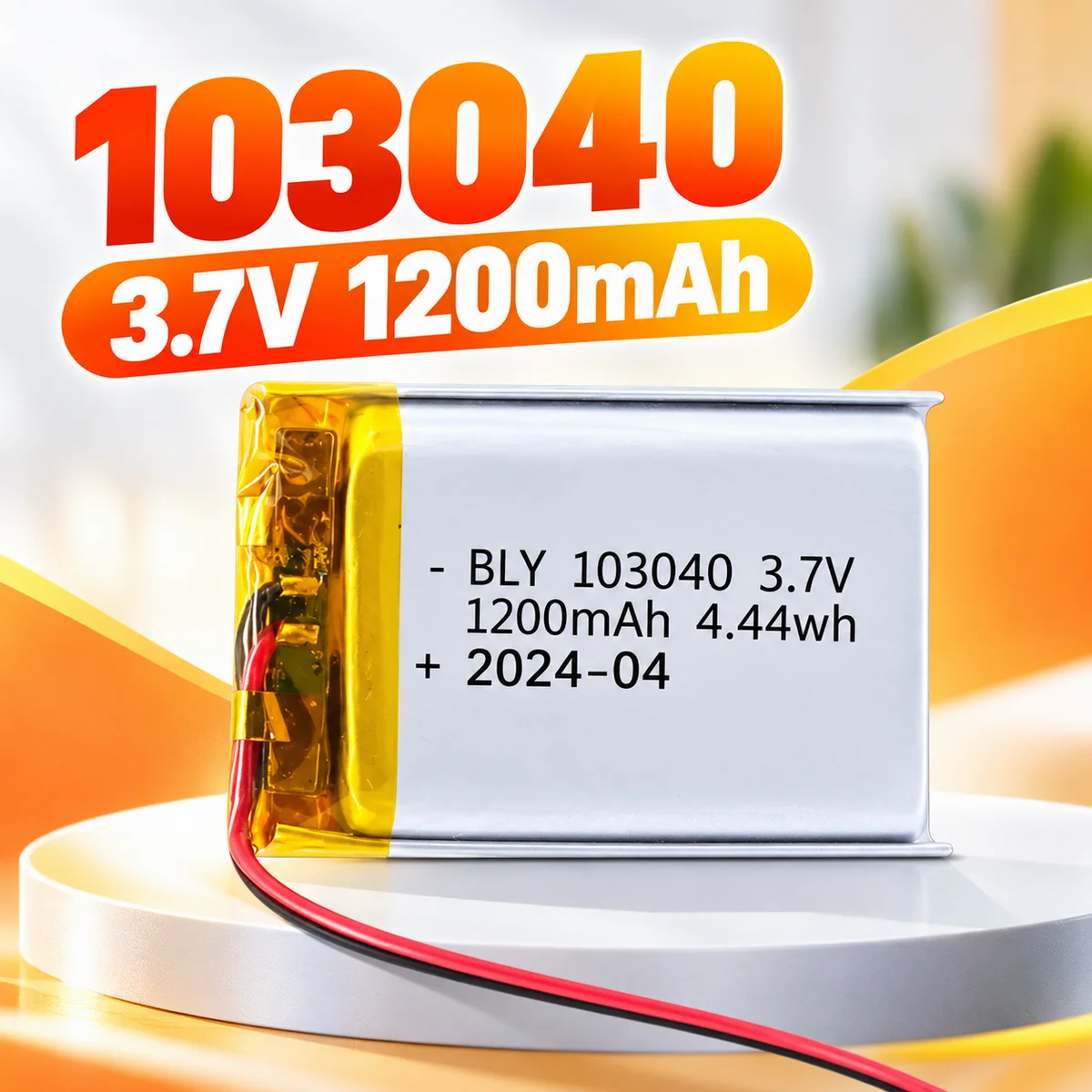 3.7V 1200mAh 103040 Lithium Polymer Rechargeable Replacement Battery for GPS Navigator MP3/4/5 Bluetooth Headset PS4 DIY Tools