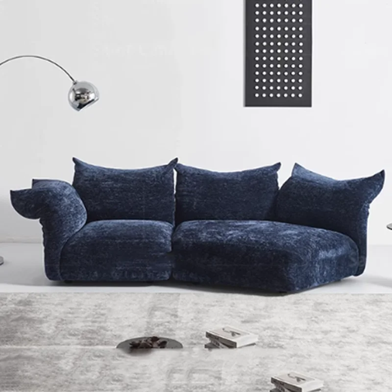 Large Armrest Velvet Sofa Living Room Recliners Chenille Italian Design Couch Floor Modern Sitting Divano Furniture Home