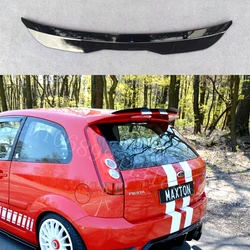 For FORD FIESTA MK6 ST 2004 - 2008 Car REAR WING Lip SPOILER ABS Plastic Glossy Black Roof Wing Tail Hatchback Spoiler