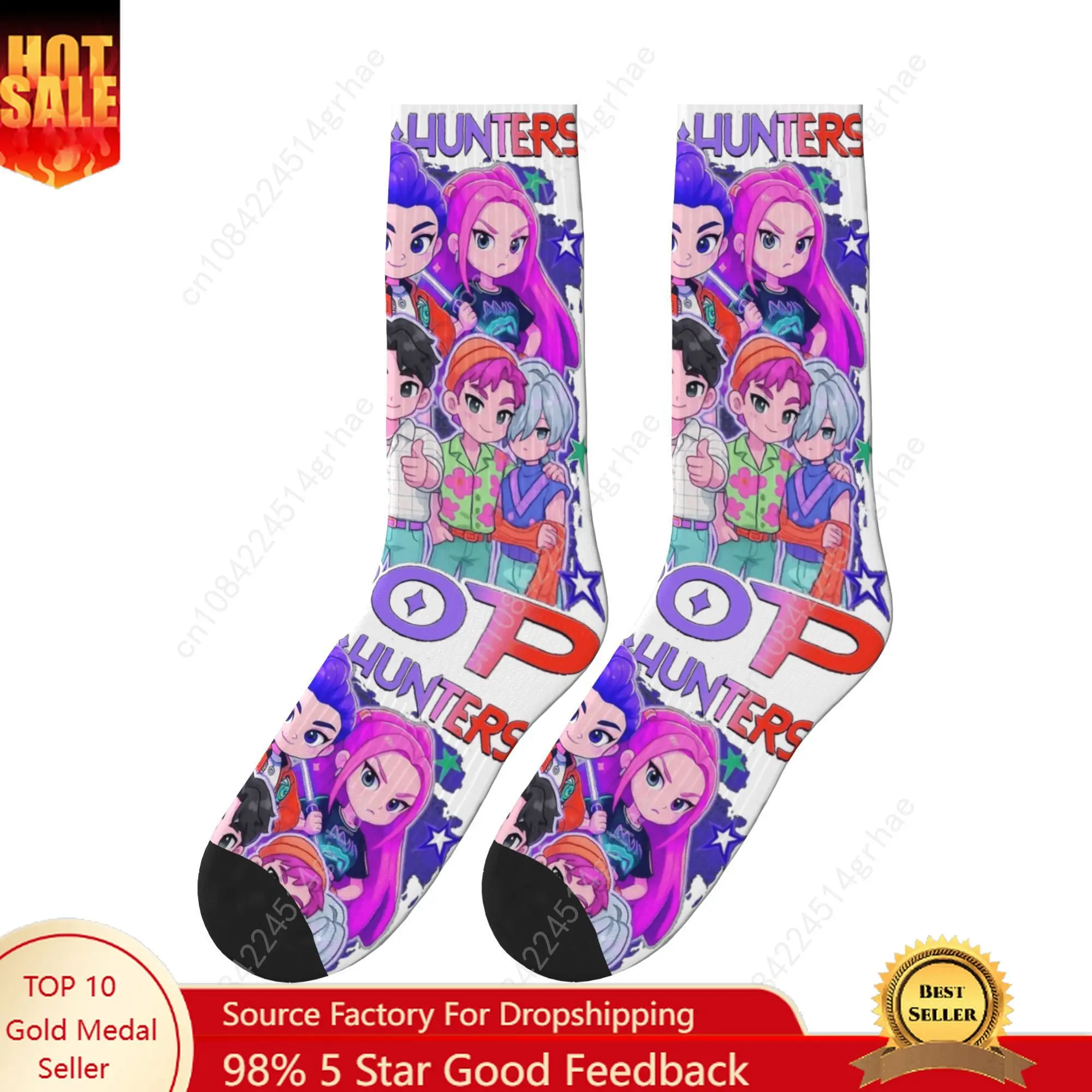 

Kpop Huntrix Demon Hunters Stockings Elegant Socks Men Quality Socks Autumn Outdoor Sports Custom Anti Skid Socks Gift