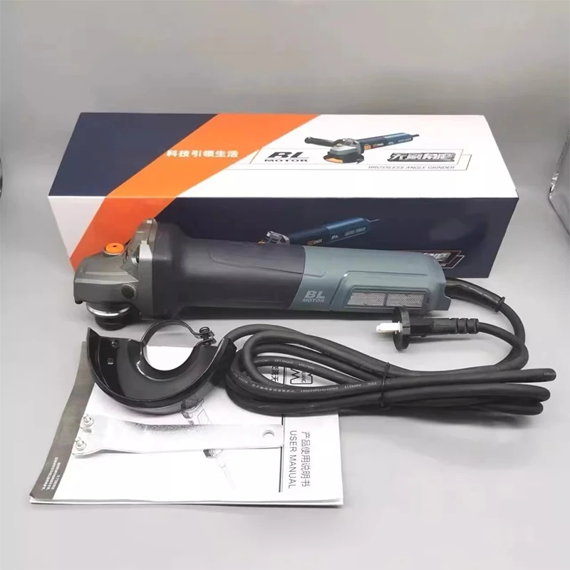 Next-Generation Brushless Angle Grinder 220V Handheld Slim-Handle Stone, Metal, and Wood Cutting & Grinding Tool