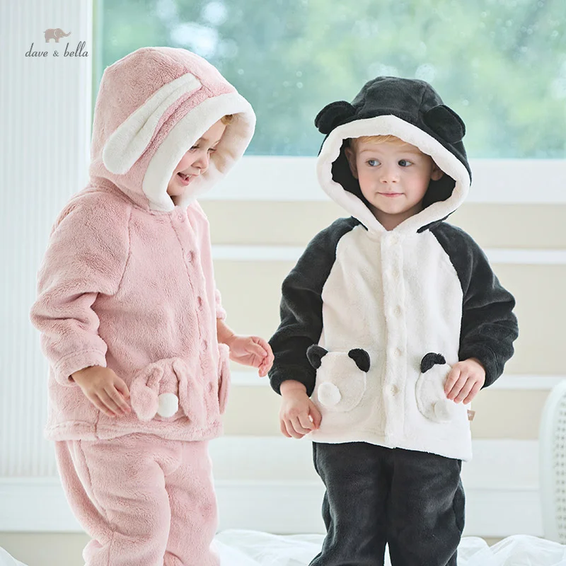 

Dave Bella Boys Girls Baby Pajama Set New Autumn Winter Children's Comfortable Fashion Casual Cute Sweet Indoor Warm DB4243692