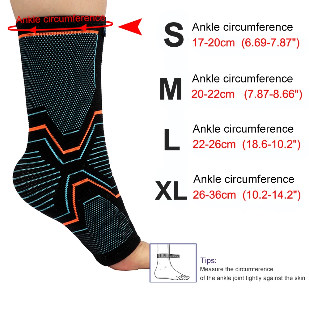 Tornozelo cinta compressão manga, recuperação de lesões, suporte tendão, fascite plantar, arco do pé, inchaço calcanhar esporas, tendinite, 1pc