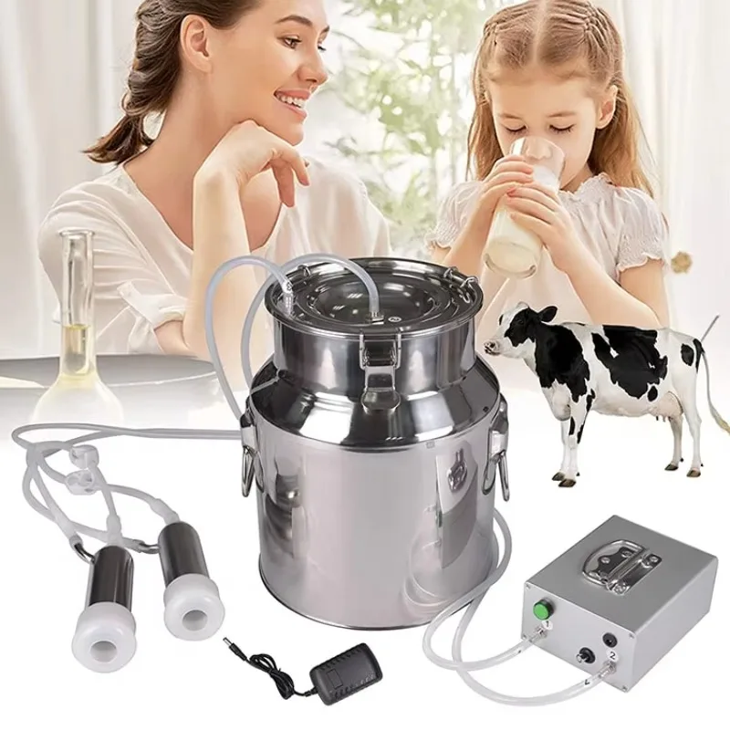 Automatic 14L Stainless Steel Single Cow Portable Milking Machine for Cow Sheep Goat with High Productivity Long Service Life