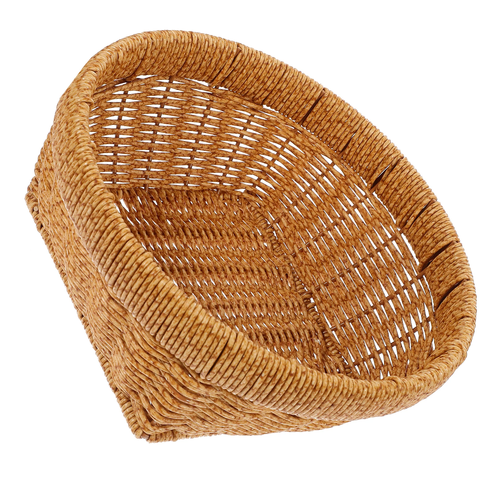 

Rattan Fruit Basket Handwoven Snack Tray Kitchen Egg Container Storage Baskets Home Food Tray Middle Size Beautiful Practical
