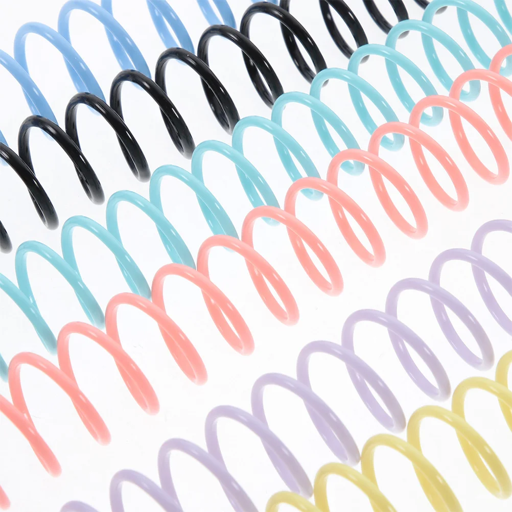

18pcs Binding Rings Plastic Loose Leaf Binder Circles For Notebook Diy Organizer Spiral Coil Notepad File Book Supplies