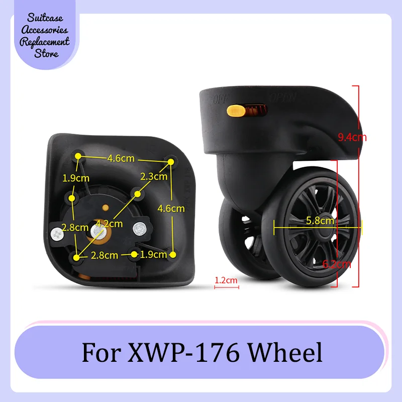 

For XWP-176 Rotating Smooth Silent Shock Absorbing Wheel Accessories Wear-resistant Universal Wheel Replacement Suitcase