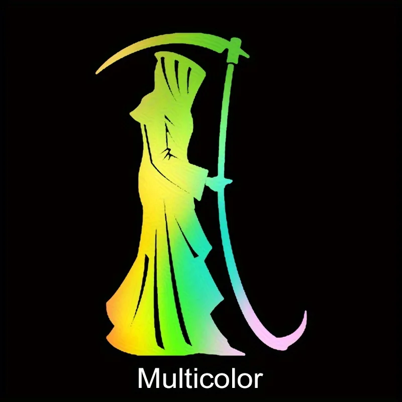 ملصقات فيلم Grim Reaper متعددة الألوان - ملصقات أوتوماتيكية مقاومة للطقس والأشعة فوق البنفسجية للسيارات والدراجات النارية والشاحنات #1