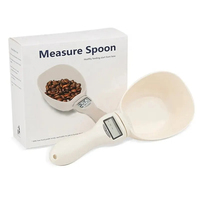 Pet Food Measuring Spoon Scale Smart Pet Food Scale with Measuring Spoon Digital LCD Display Kitchen Scale for Dog/Cat