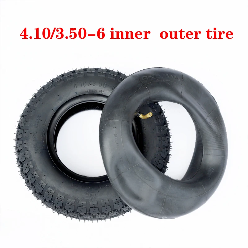 4.10/3.50-6 Inner and Outer Tires are Applicable to Electric Scooters, Motorcycles, Elderly Scooters and off-Road Vehicles,