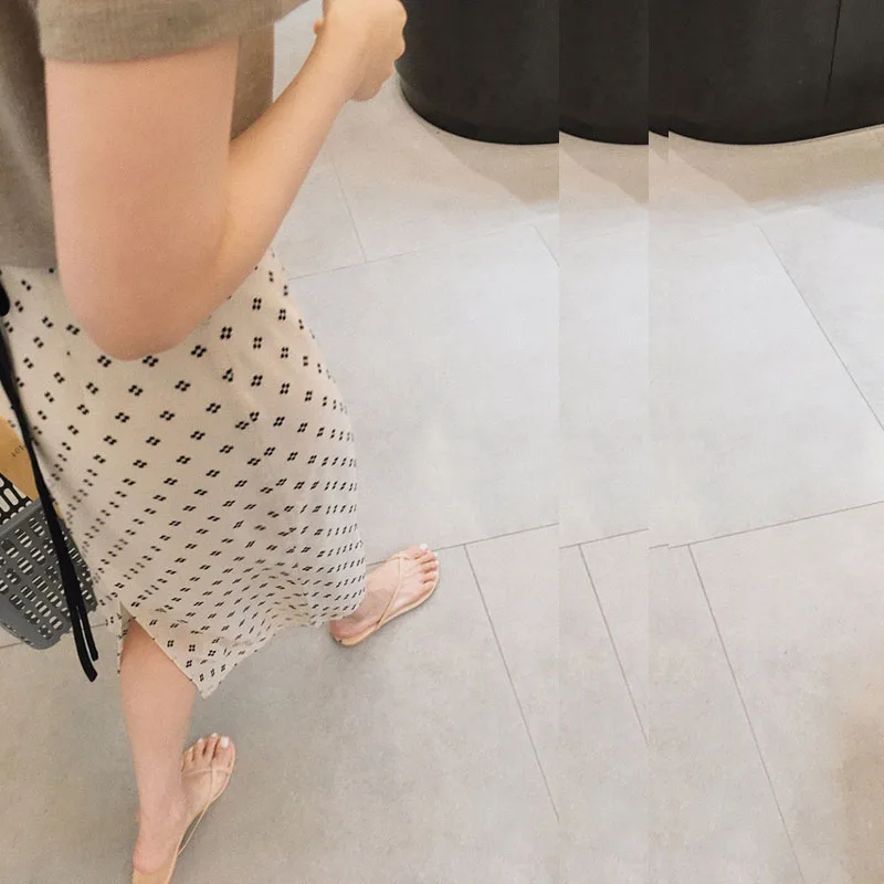

High Waist Polka Dot Half Skirt Straight Leg One Step Skirt Slimming Long Skirt Women's Summer Fashion Bodycon Skirt