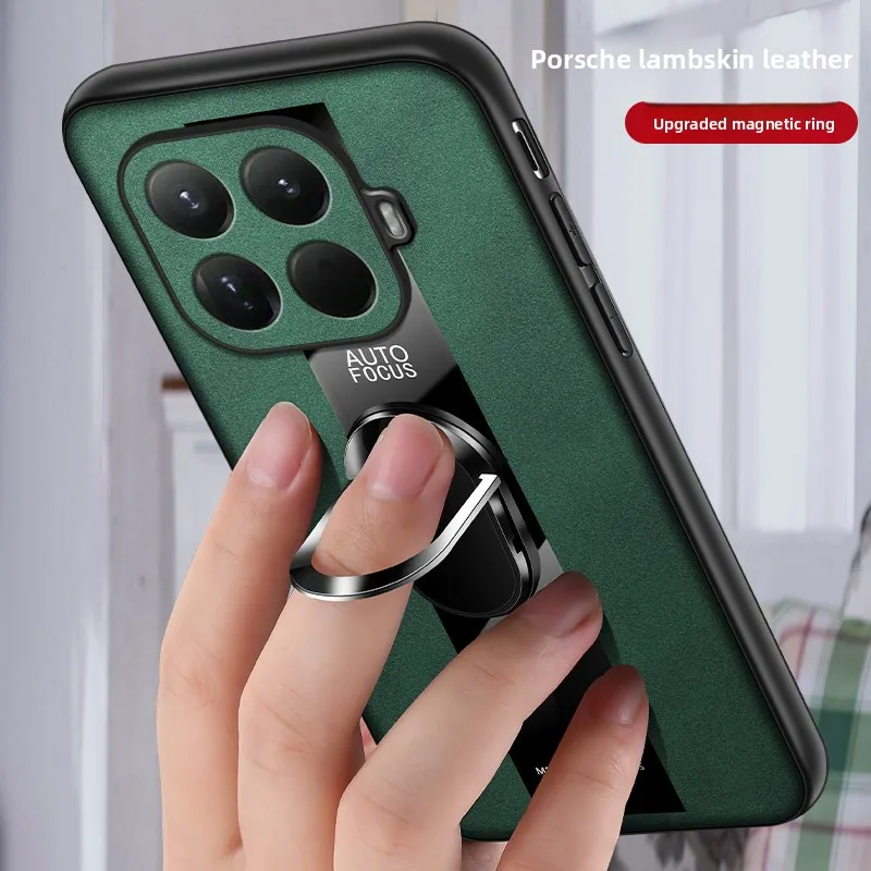 حافظة هاتف Magsafe من جلد البولي يوريثان لكبار Xiaomi 15 TPro Xiaomi 17 Pro Max Mi15 T 14TPro 15 14 حافظة دعم حلقة مغناطيسية فائقة
