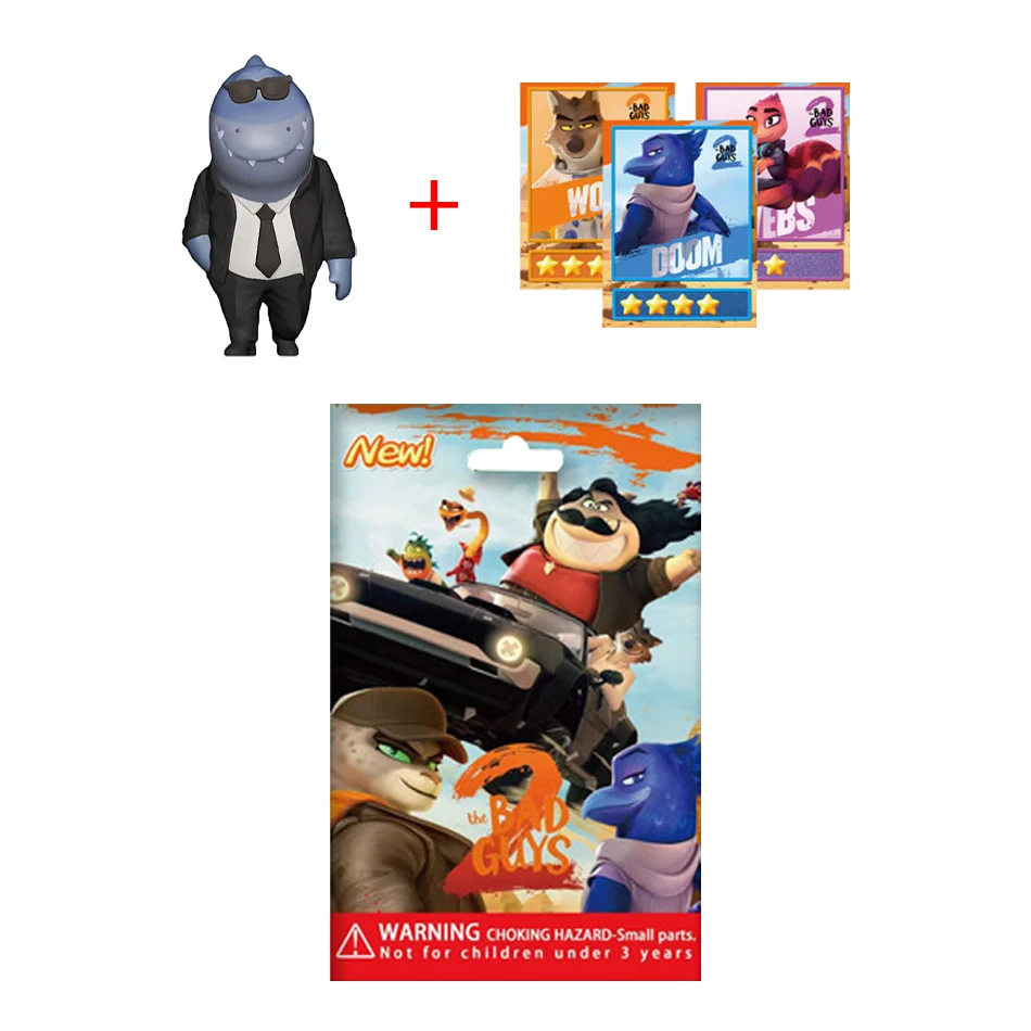 24Pcs Blind Box The Bad Guys Alliance Handmade Big Bad Wolf Greedy Snake Hot Selling Cartoon Anime Peripheral Doll Gift